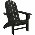 Polywood AD600BL Vineyard Black Curveback Adirondack Chair 633AD600BL